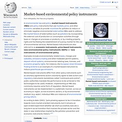 Market-based environmental policy instruments