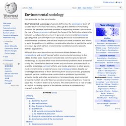 Environmental sociology