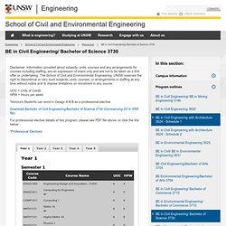 BE in Civil Engineering/ Bachelor of Science 3730