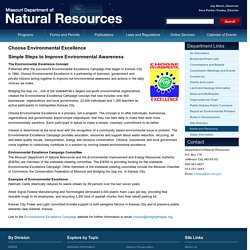 Choose Environmental Excellence - DNR