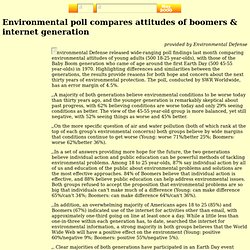 ET 05/00: Environmental poll compares attitudes of boomers & internet generation
