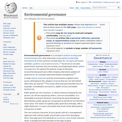 Environmental governance