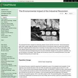 TAAPWorld - The Environmental Impact of the Industrial Revolution