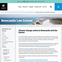 Climate change action in Newcastle and the Hunter / Environmental initiatives / Initiatives / Newcastle Law School / Schools