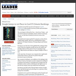 Google Jumps to 1st Place in Cool IT Climate Rankings