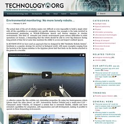 Environmental monitoring: No more lonely robots… - Technology Org