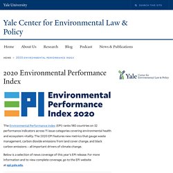 NEWLY ADDED - 2020 Environmental Performance Index