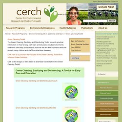 Center for Environmental Research and Children's Health » Green Cleaning Toolkit