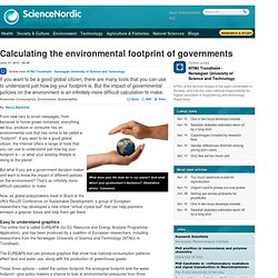 Calculating the environmental footprint of governments