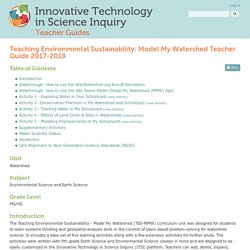 Teaching Environmental Sustainability: Model My Watershed Teacher Guide 2017-2018