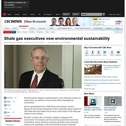 Shale gas executives vow environmental sustainability - New Brunswick