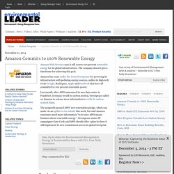 Amazon Commits to 100% Renewable Energy · Environmental Management & Sustainable Development News