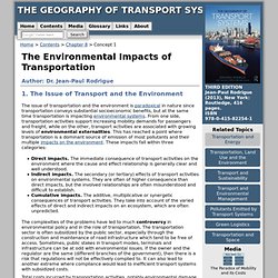 The Environmental Impacts of Transportation
