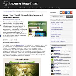 Best Green / Eco-Friendly / Organic / Environmental WordPress Themes
