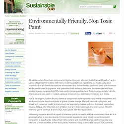 Environmentally Friendly, Non Toxic Paint - Sustainable Build