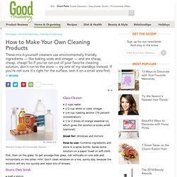 How to Make Your Own Cleaning Products - DIY Environmentally Friendly Cleaning Products