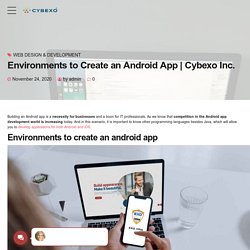 Environments to Create an Android App