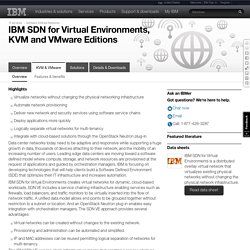 IBM SDN for Virtual Environments,KVM and VMware Editions - Overview