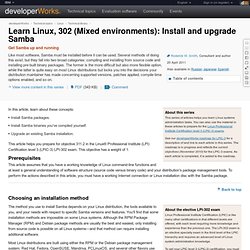 Learn Linux, 302 (Mixed environments): Install and upgrade Samba