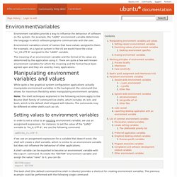 Environment Variables