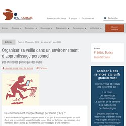 Organiser sa veille dans un environnement d'apprentissage personnel - Thot Cursus