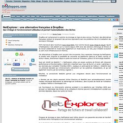 NetExplorer : une alternative française à DropBox qui s'intègre à l'environnement utilisateur et permet l'automatisation des tâches