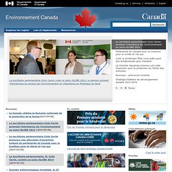 Page d'accueil d'Environnement Canada