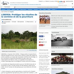 LIBERIA: Protéger les récoltes de la vermine et de la pourriture