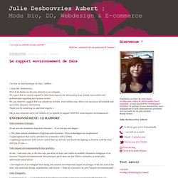 Le rapport environnement de Zara – Mode éthique – Julie Desbouvries Aubert : Mode bio, DD, Webdesign, E-commerce