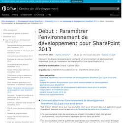 Configuration de l’environnement de développement pour SharePoint 2010 sur Windows Vista, Windows 7 et Windows Server 2008