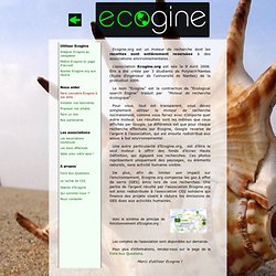 Ecogine (//Google) Moteur de recherche écologique