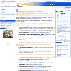 Domaine 1 : Environnement informatique - B2I - C2I