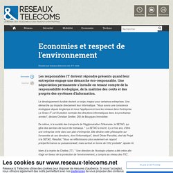 Green IT : l'informatique poussée au vert permet des économies - Economies et respect de l'environnement - RT Infrastructure