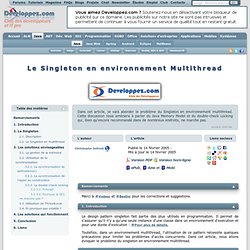 Le Singleton en environnement Multithread