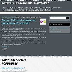 Nouvel ENT (environnement numérique de travail) - College Val de Rosemont - GIROMAGNY