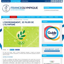 L'environnement, 3e pilier de l'Olympisme -