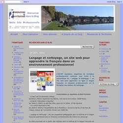 Langage et nettoyage, un site web pour apprendre le français dans un environnement professionnel
