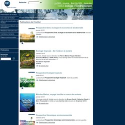 Institut écologie et environnement - Publications de l'institut