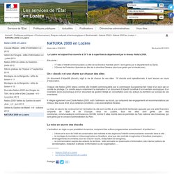 NATURA 2000 en Lozère / Natura 2000 en Lozère / Natura 2000 / Biodiversité / Environnement, Risques naturels et technologiques / Politiques publiques / Accueil - Les services de l'État en Lozère