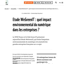 Etude WeGreenIT : quel impact environnemental du numérique dans les entreprises ?