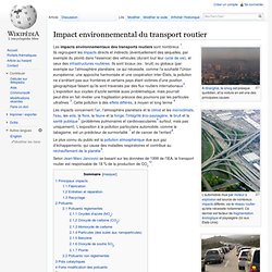 Impact environnemental du transport routier