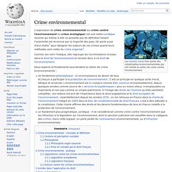 Crime environnemental