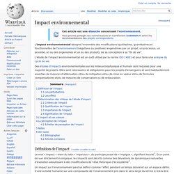 Wiki Impact Environnemental