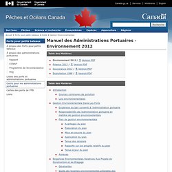 Canada - Manuel Administrations Portuaires - Gestion environnementale