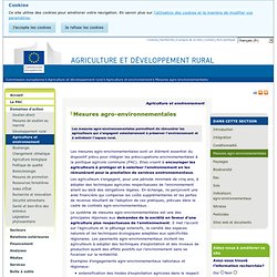 Mesures agro-environnementales - Agriculture et développement rural