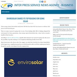 EnviroSolar Shares its Top Reasons for Going Solar