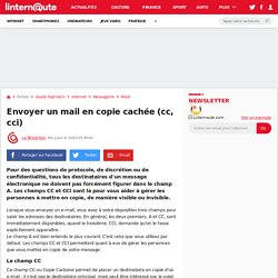 Envoyer un mail en copie cachée (cc, cci)