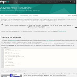 Envoyer des mails en local avec Wamp