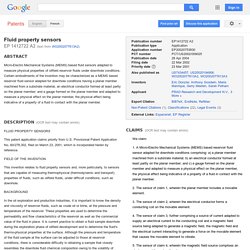 Patent EP1412722A2 - Fluid property sensors - Google Patents