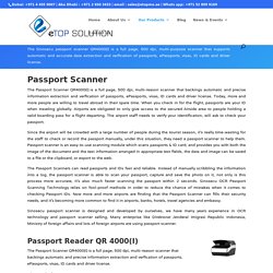 Passport Scanner Dealer In Dubai UAE